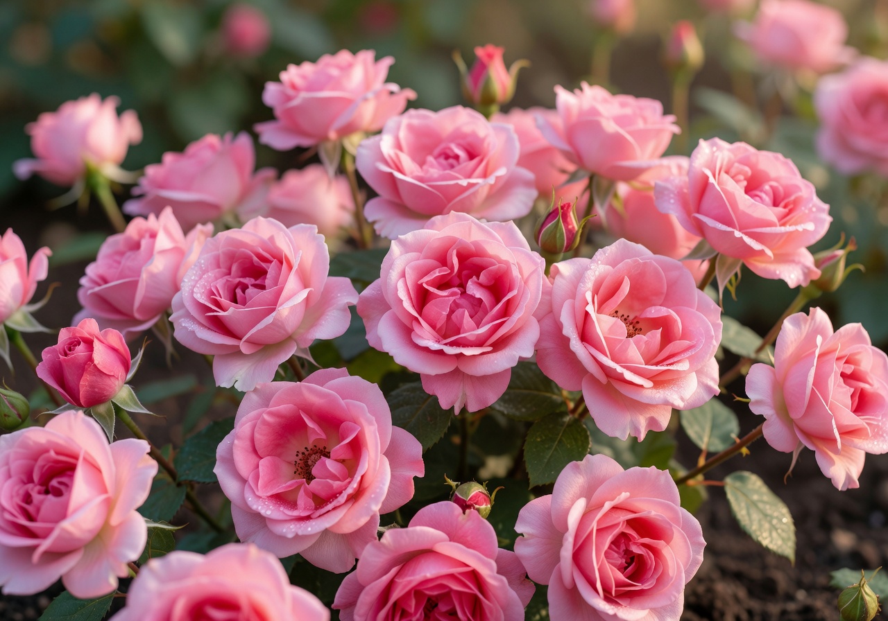 Beautiful pink roses symbolizing the game flower slot theme