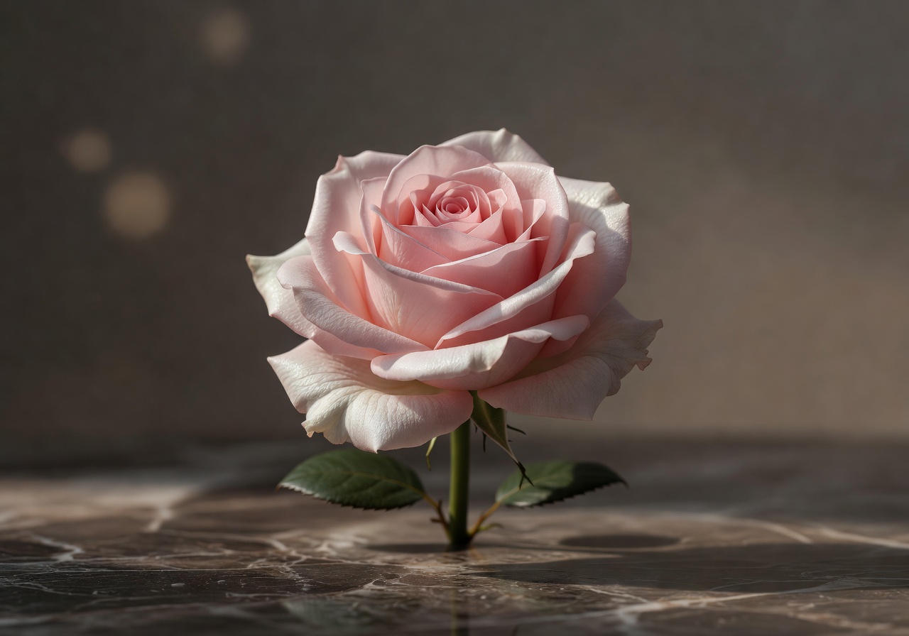 Delicate pink rose symbolising the luxury and beauty of the Vemoralogc brand